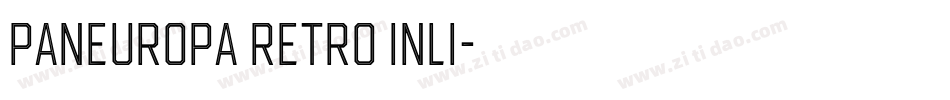 Paneuropa Retro Inli字体转换